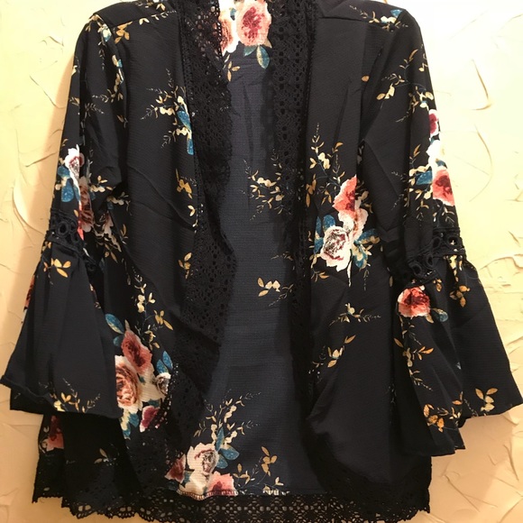 BLAZER STYLE 5🌟RATED❤️HOT floral chiffon duster - Picture 6 of 7